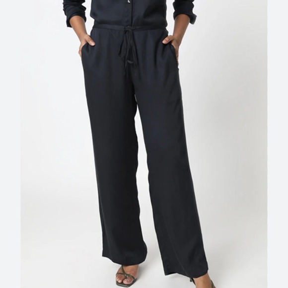 Neu Nomads NY NWT SZ Medium‎ Charcoal Tensil palazzo Wide Leg pants